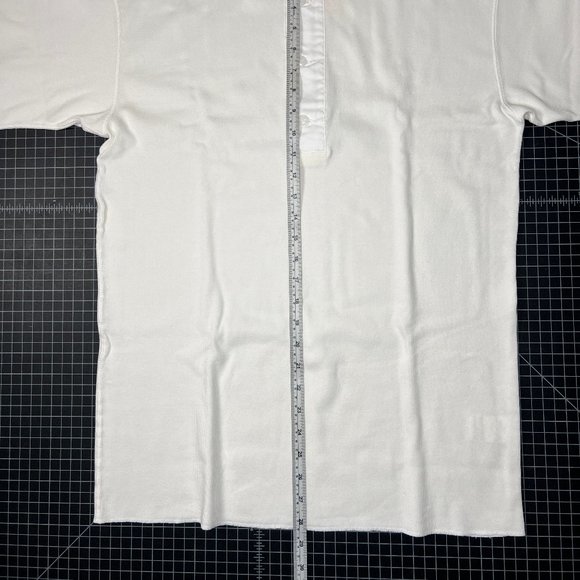 Real McCoy's UNION HENLEY UNDERSHIRT S/S White Size Large 42-44 - Picture 12 of 16